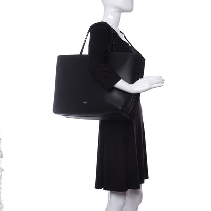 Valentino Garavani Suede Calfskin Rockstud Tote Black 2 of 9