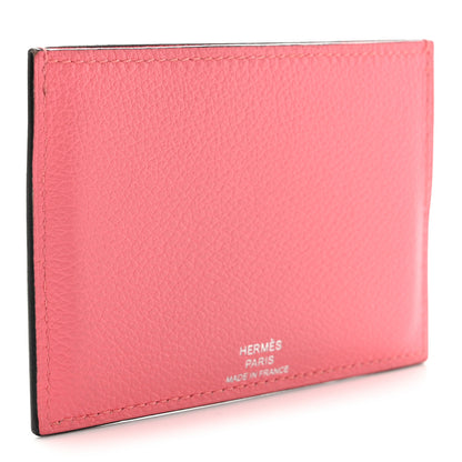 Hermes Epsom Evercolor Les Petits Chevaux Card Holder Ambre Brique Rouge H Rose Ete 3 of 9