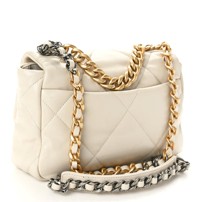 Chanel Lambskin Quilted Medium Chanel 19 Flap Beige 3 of 10