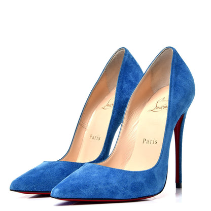 Christian Louboutin Veau Velours Pigalle Follies 120 Pumps 35 Positano 4 of 9