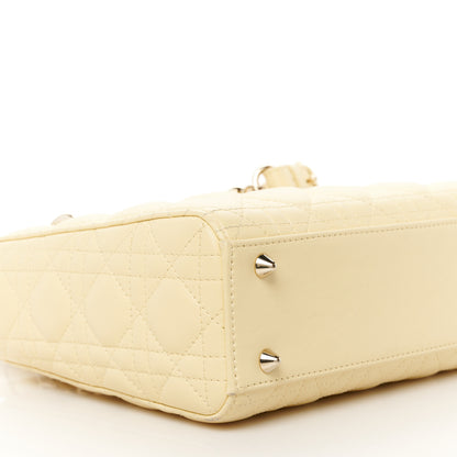 Christian Dior Lambskin Cannage Small My ABCDior Lady Dior Soft Yellow 9 of 11
