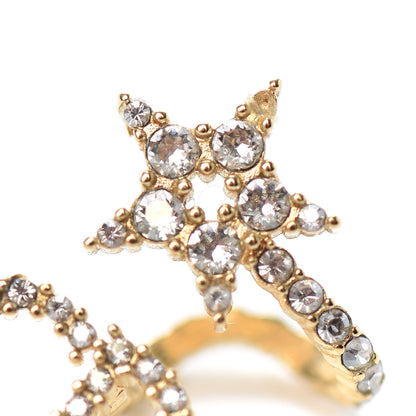 Christian Dior Crystal Clair D Lune Wrap Around Earrings Gold 6 of 6