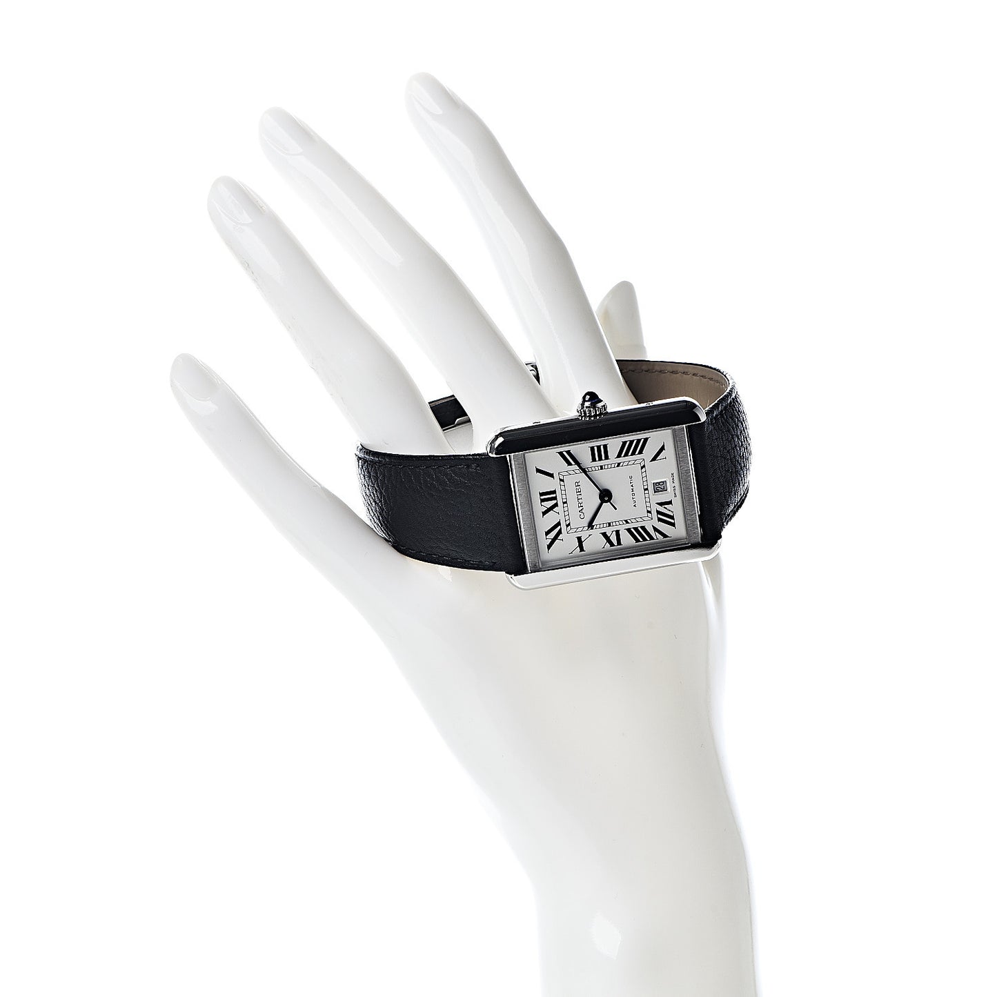 Stainless Steel Calfskin 31mm Tank Solo Automatic Watch