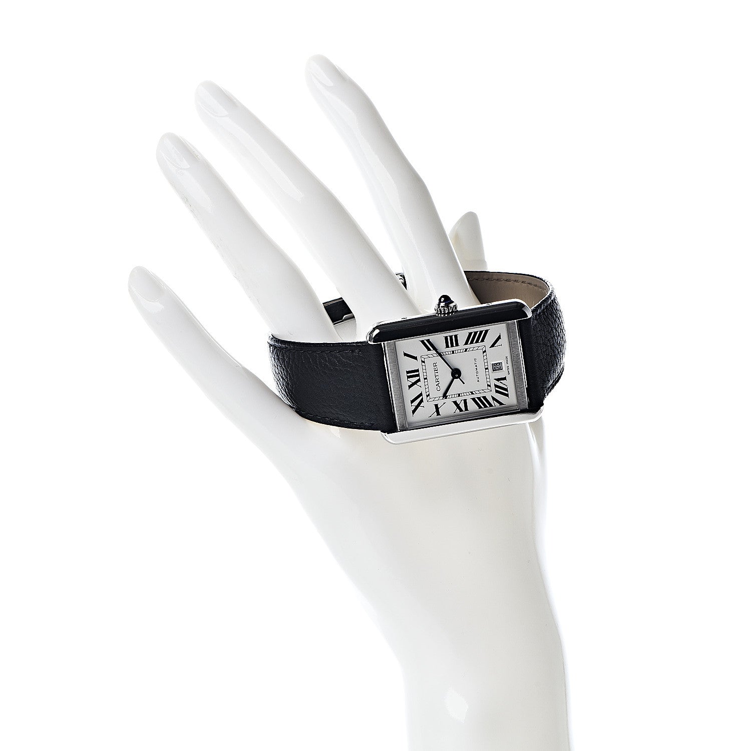 Cartier Stainless Steel Calfskin 31mm Tank Solo Automatic Watch 2 of 11