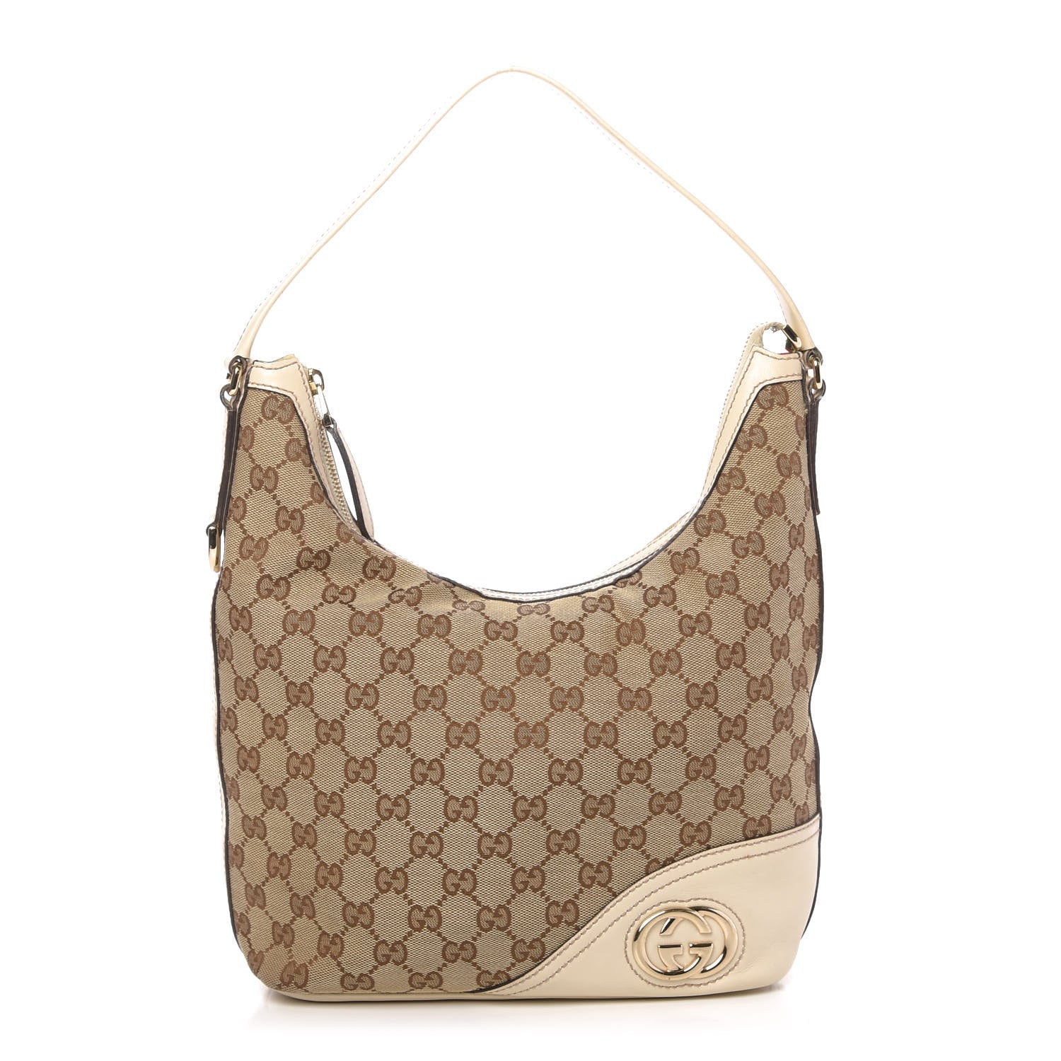 Gucci Monogram Medium New Britt Hobo Off White 1 of 10