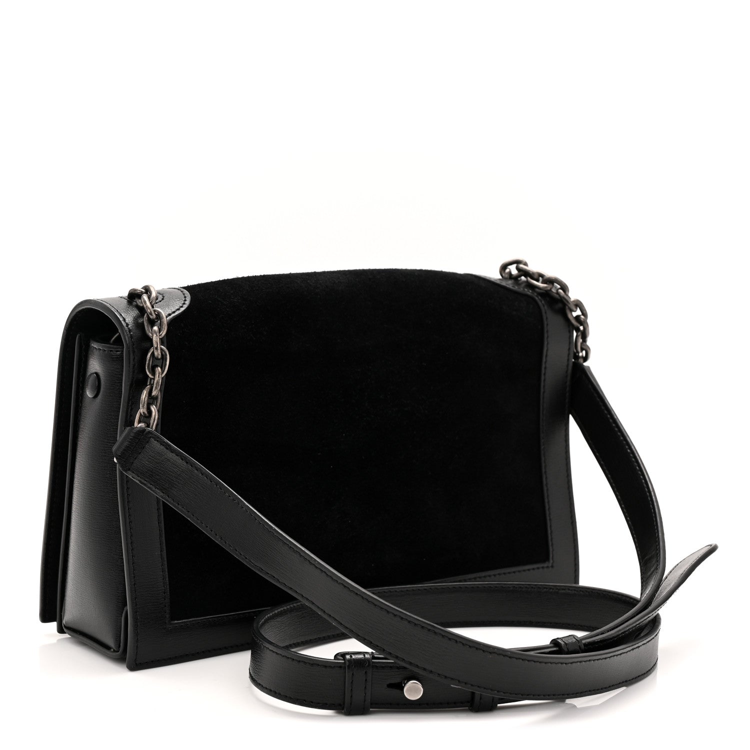 Saint Laurent Suede Monogram Book Bag Black 3 of 11