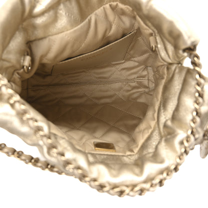 Chanel Metallic Lambskin Quilted Mini Chanel 22 Golden 5 of 10
