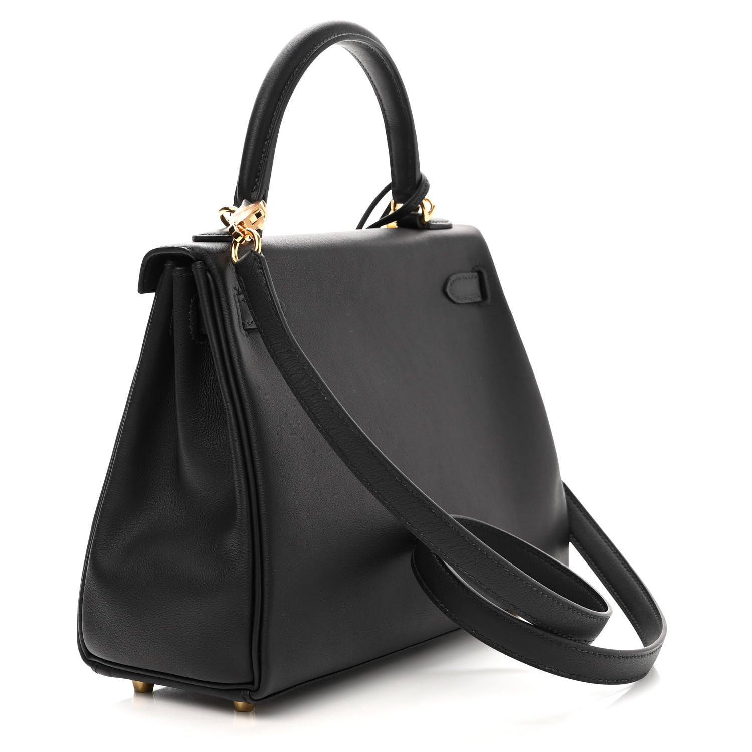 Hermes Swift Kelly Retourne 25 Black 2 of 10