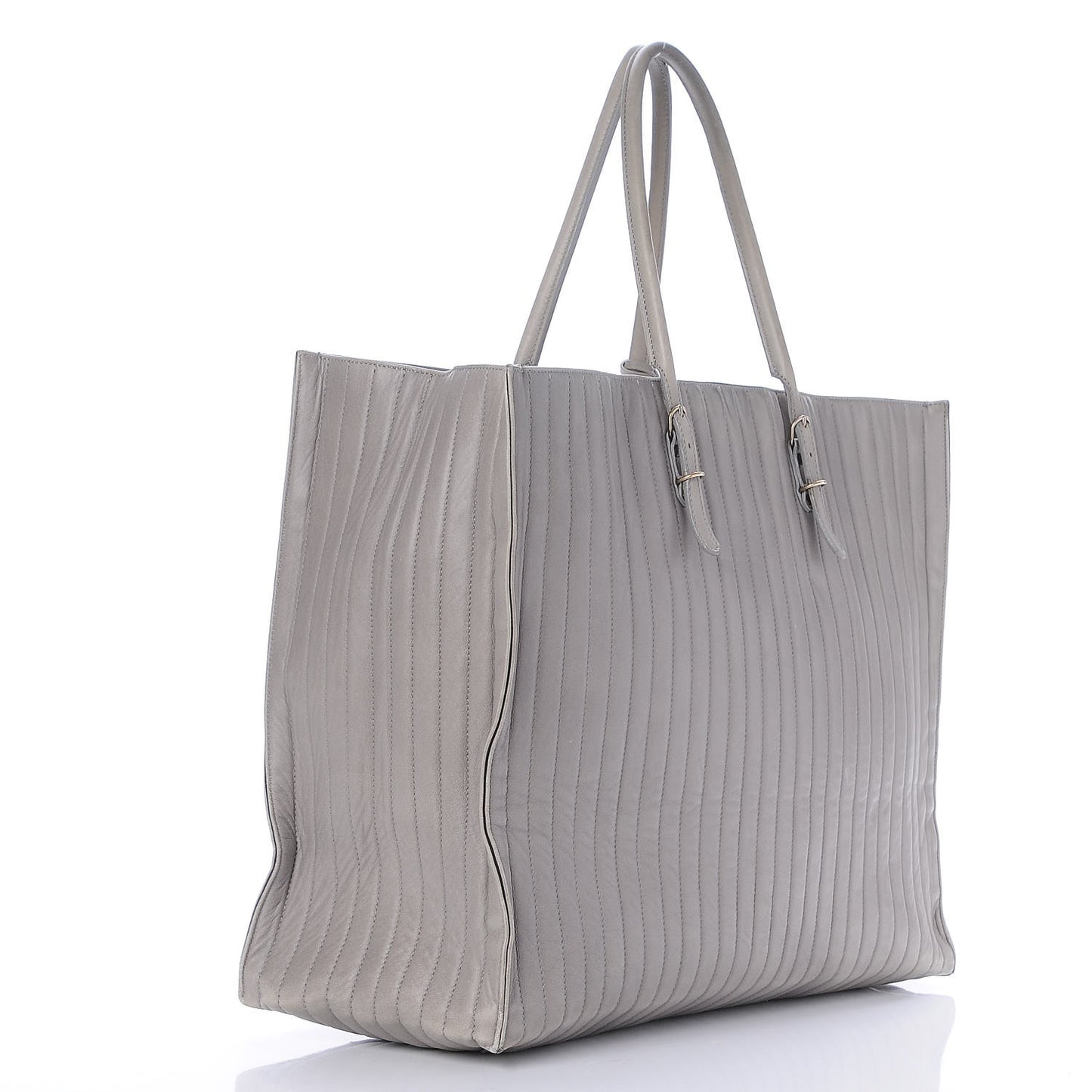 Veau Papier A4 Stitched Tote Grey