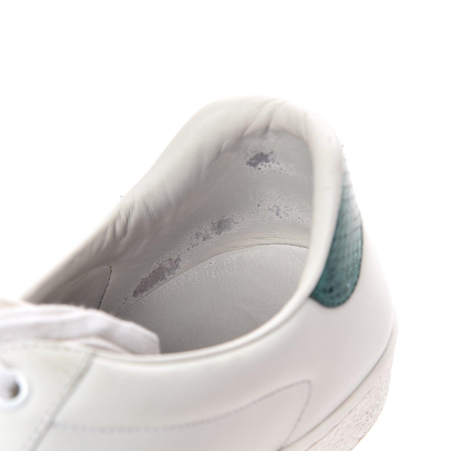 Miro Soft Calfskin Laminated Ayers Web Bee Embroidered Mens Ace Sneakers 9 White Red Flame Green