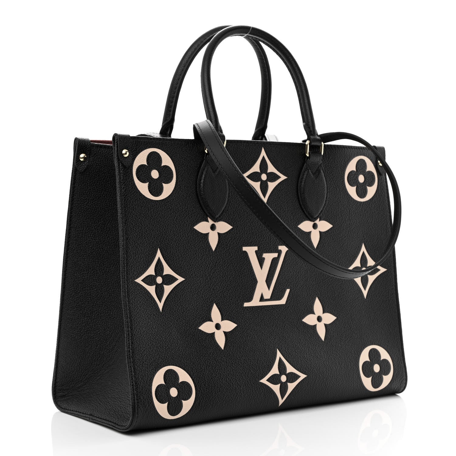Louis Vuitton Empreinte Monogram Giant Onthego MM Black Beige 3 of 9