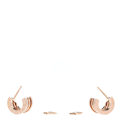 Bulgari 18K Rose Gold B.Zero1 Hoop Earrings 3 of 6