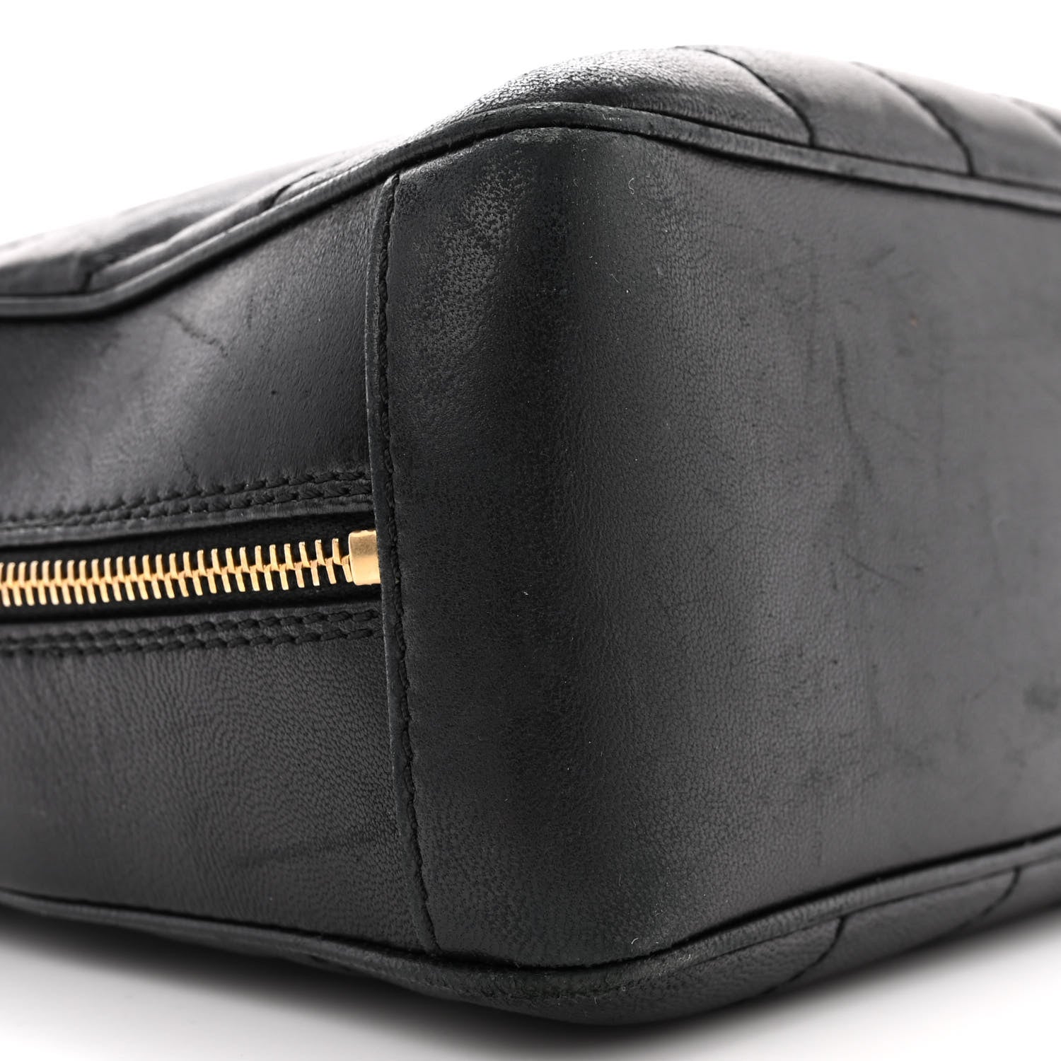 Chanel Lambskin Chevron Quilted Camera Case Black 9 of 13