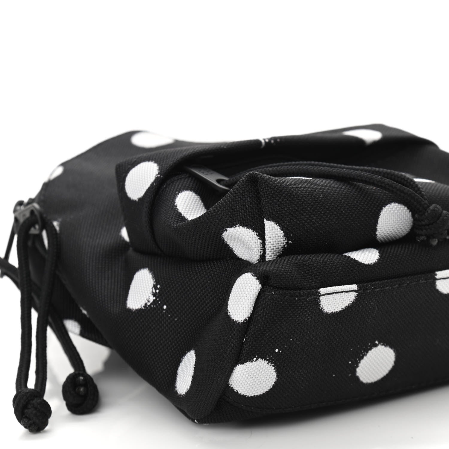 Balenciaga Recycled Casual Nylon Spray Polka Dots Mini Explorer Crossbody Backpack Black White 8 of 9