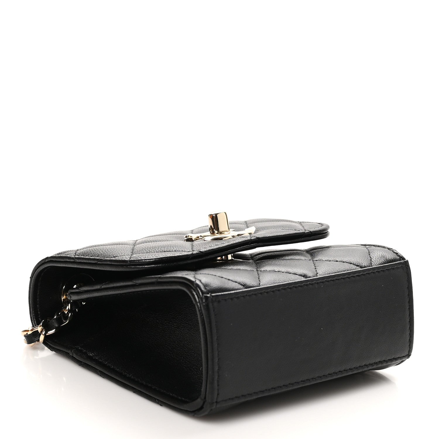 Chanel Lambskin Quilted Mini Trendy CC Chain Wallet Black 4 of 11