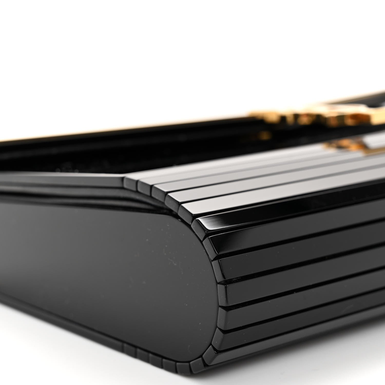 Saint Laurent Plexiglass Monogram Vicky Minaudiere Clutch Black 8 of 9