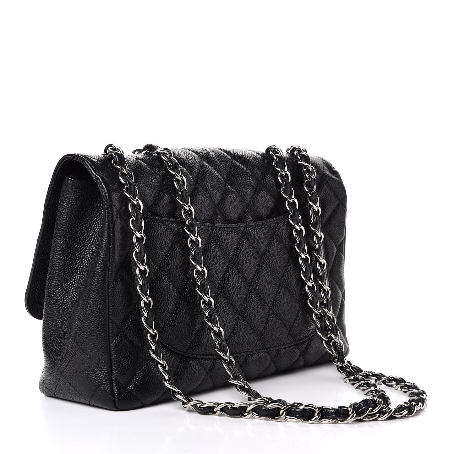 Caviar Quilted Jumbo Single Flap Black