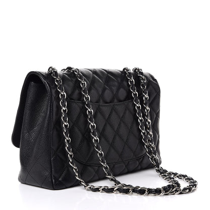 Chanel Caviar Quilted Jumbo Single Flap Black 4 of 10