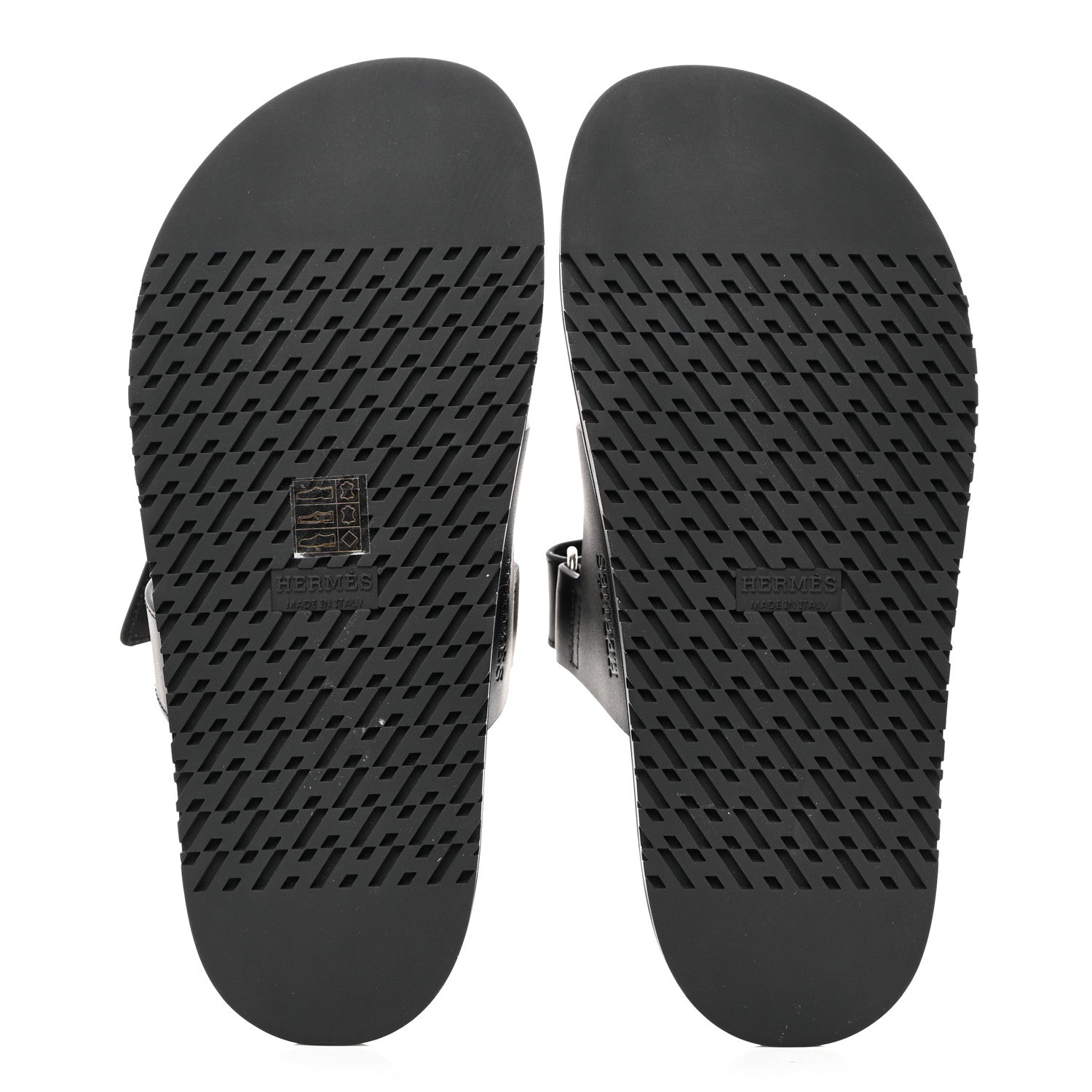 Hermes Calfskin Womens Chypre Sandals 38 Black 5 of 9