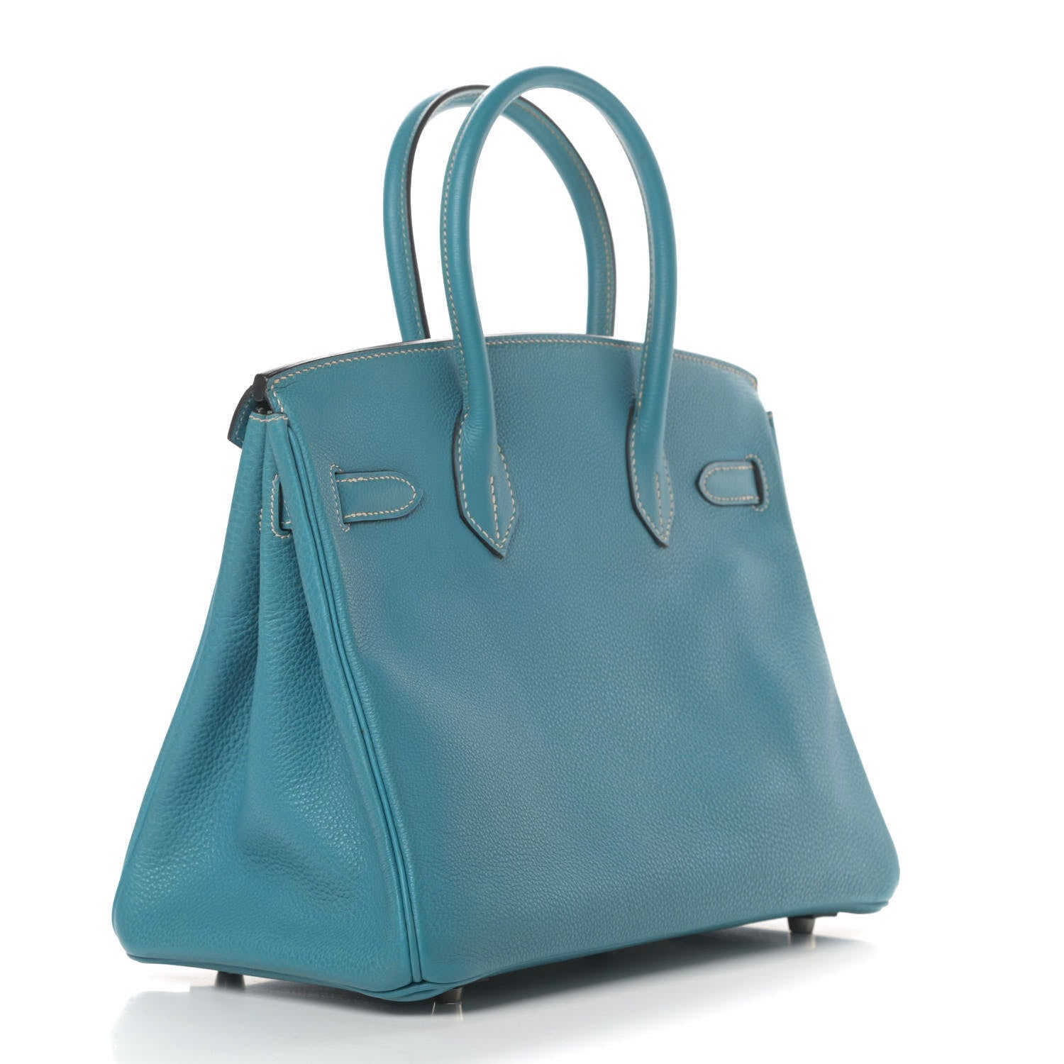 Hermes Taurillon Clemence Birkin 30 Blue Jean 3 of 46