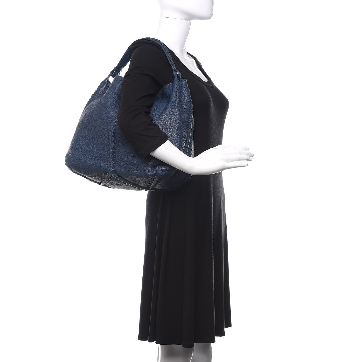 Bottega Veneta Washed Cervo Deerskin Large Hobo Denim 2 of 9