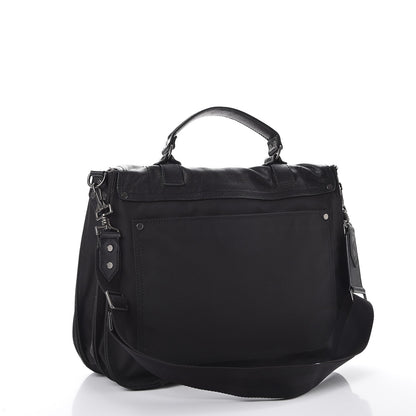 Proenza Schouler Lambskin Nylon Extra Large PS1 Satchel Black 3 of 14