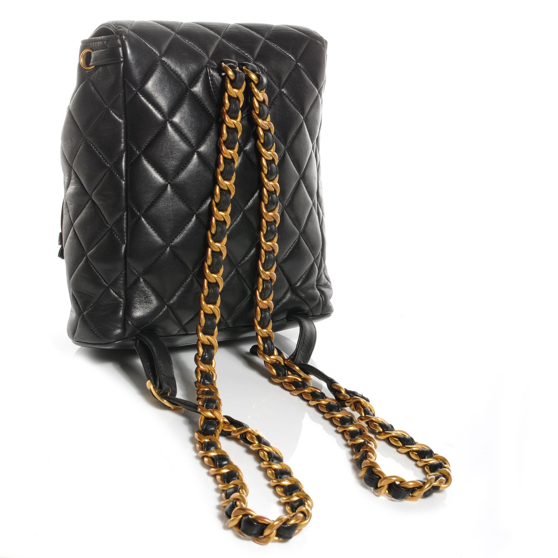 Chanel Lambskin Quilted Backpack Black 3 of 7