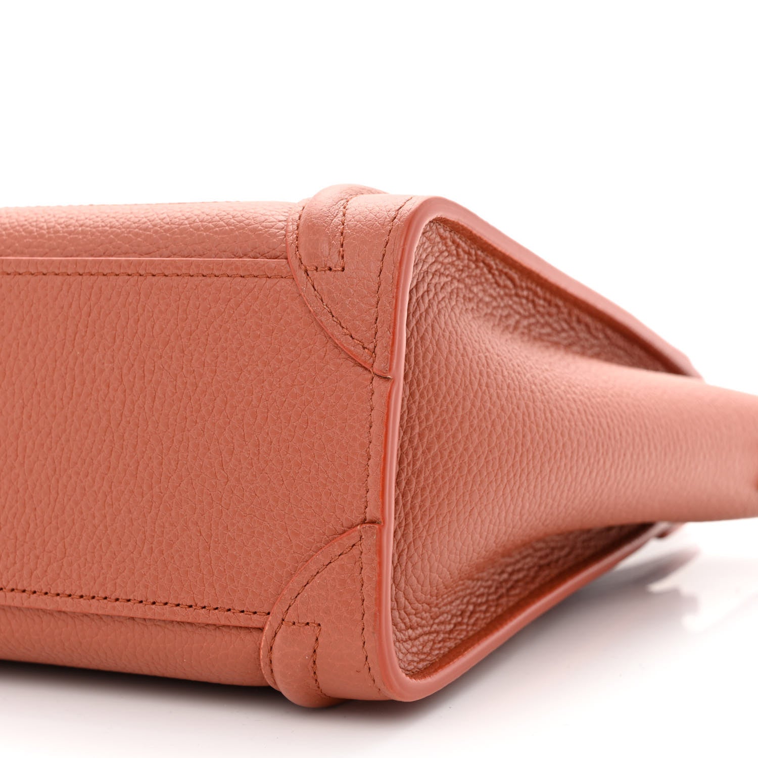 Celine Drummed Calfskin Nano Luggage Lychee 10 of 12