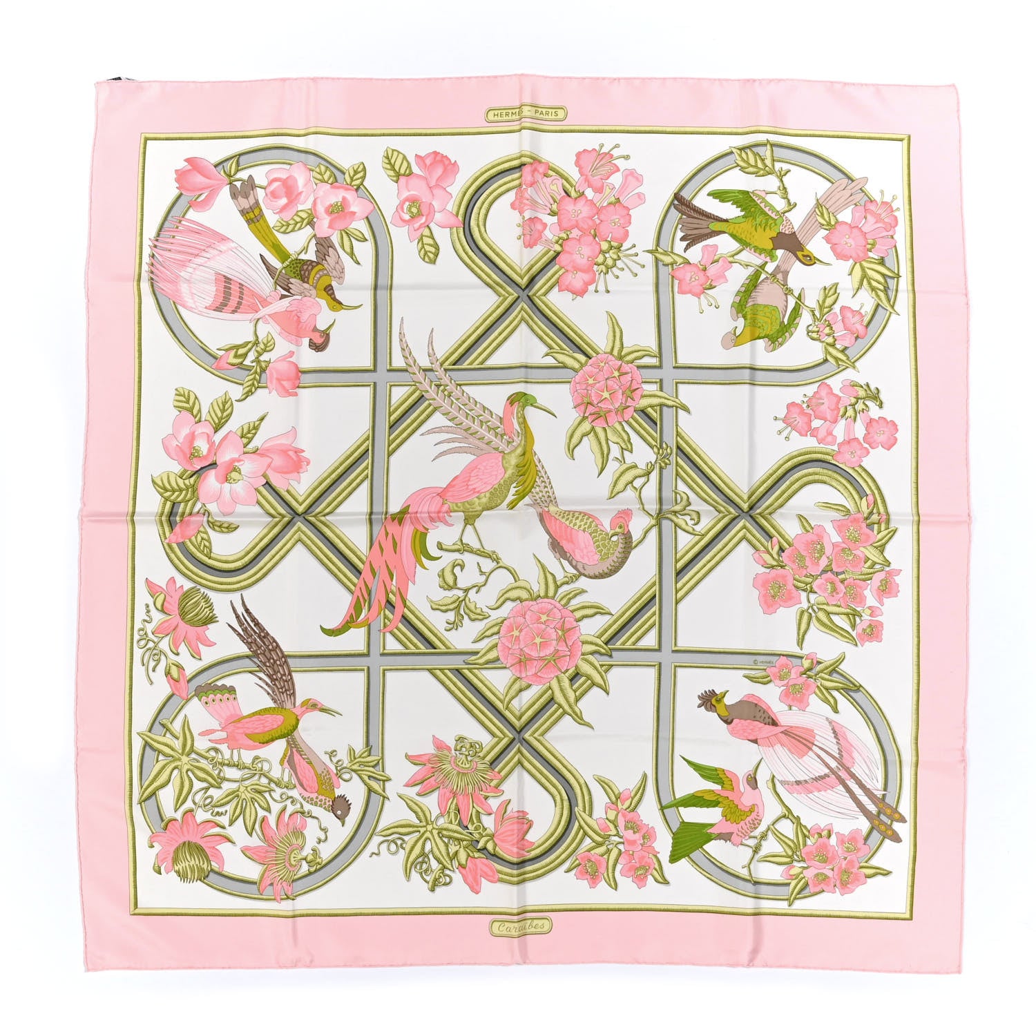 Hermes Silk Caraibes Scarf 90 1 of 5