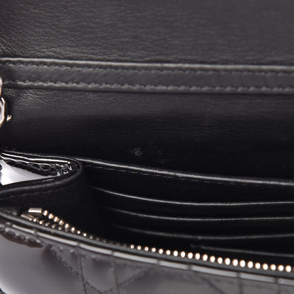 Christian Dior Patent Cannage Miss Dior Promenade Pouch Black 9 of 12
