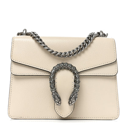 Gucci Textured Calfskin Crystal Mini Dionysus Shoulder Bag Mystic White 1 of 10
