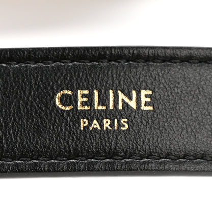 Celine Smooth Calfskin Medium Strap Ava Triomphe Shoulder Bag Black 6 of 11