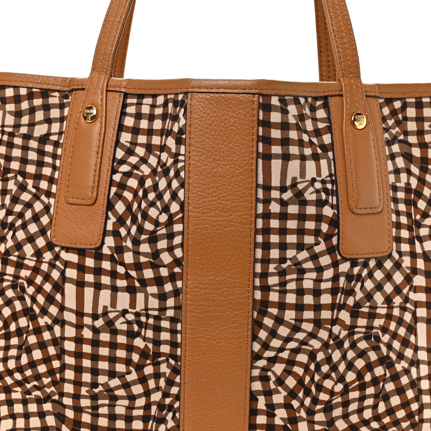 MCM Visetos Medium Liz Reversible Shopper Tote Cognac 12 of 16