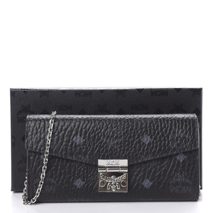 MCM Visetos Large Patricia Wallet On Chain Black Red 11 of 11