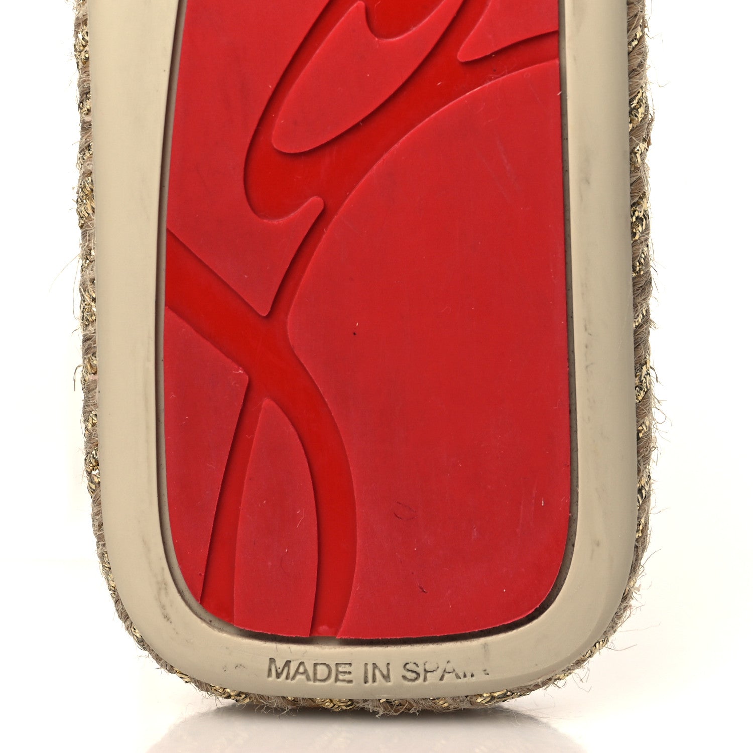 Christian Louboutin Canvas Raffia Velvet Pacha Loubi Flat Espadrilles 38 Multicolor 6 of 7