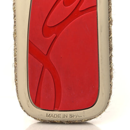 Christian Louboutin Canvas Raffia Velvet Pacha Loubi Flat Espadrilles 38 Multicolor 6 of 7