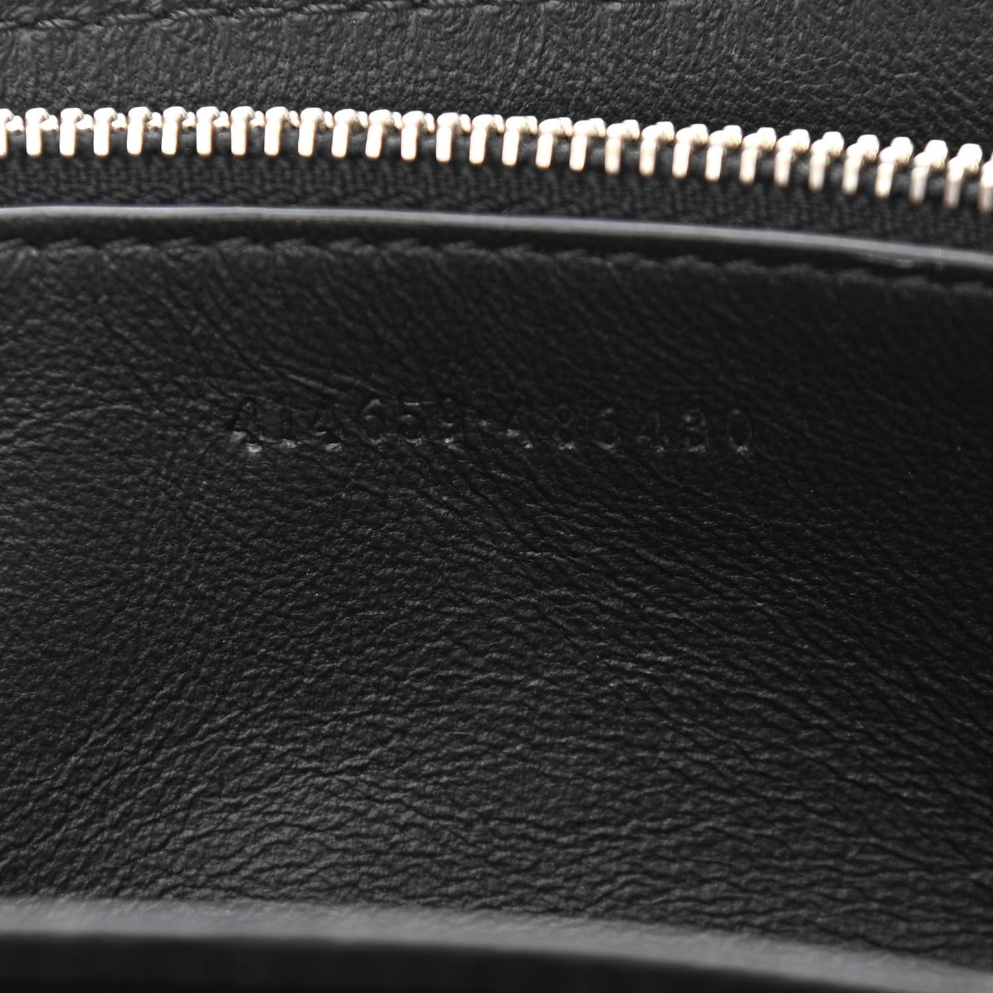 Pebbled Calfskin Skull Wallet on Chain Black