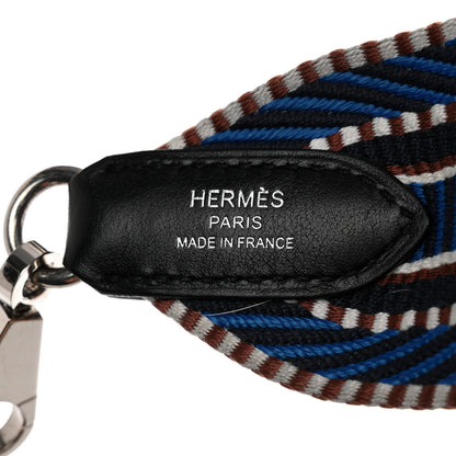 Hermes Toile Swift 50mm Sangle Cavale Shoulder Strap Bleu Zellige Indigo Black 4 of 7