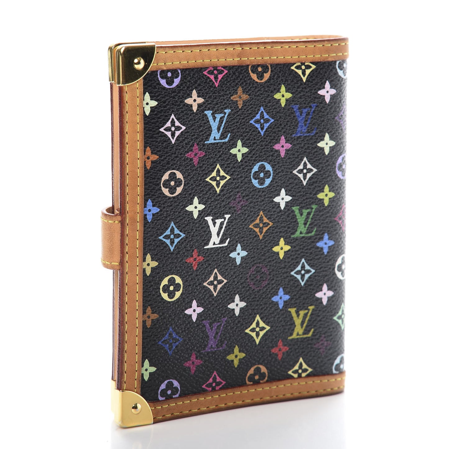 Monogram Multicolor Small Ring Agenda Cover Black