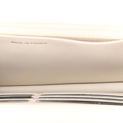 Chanel Caviar Quilted Crystal CC Wallet On Chain WOC White 5 of 12