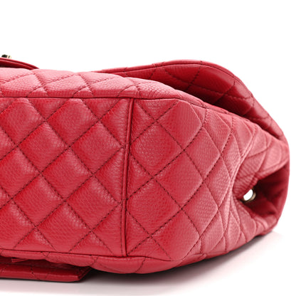 Chanel Calfskin Quilted Small XXL Travel Flap Bag Red 10 of 10