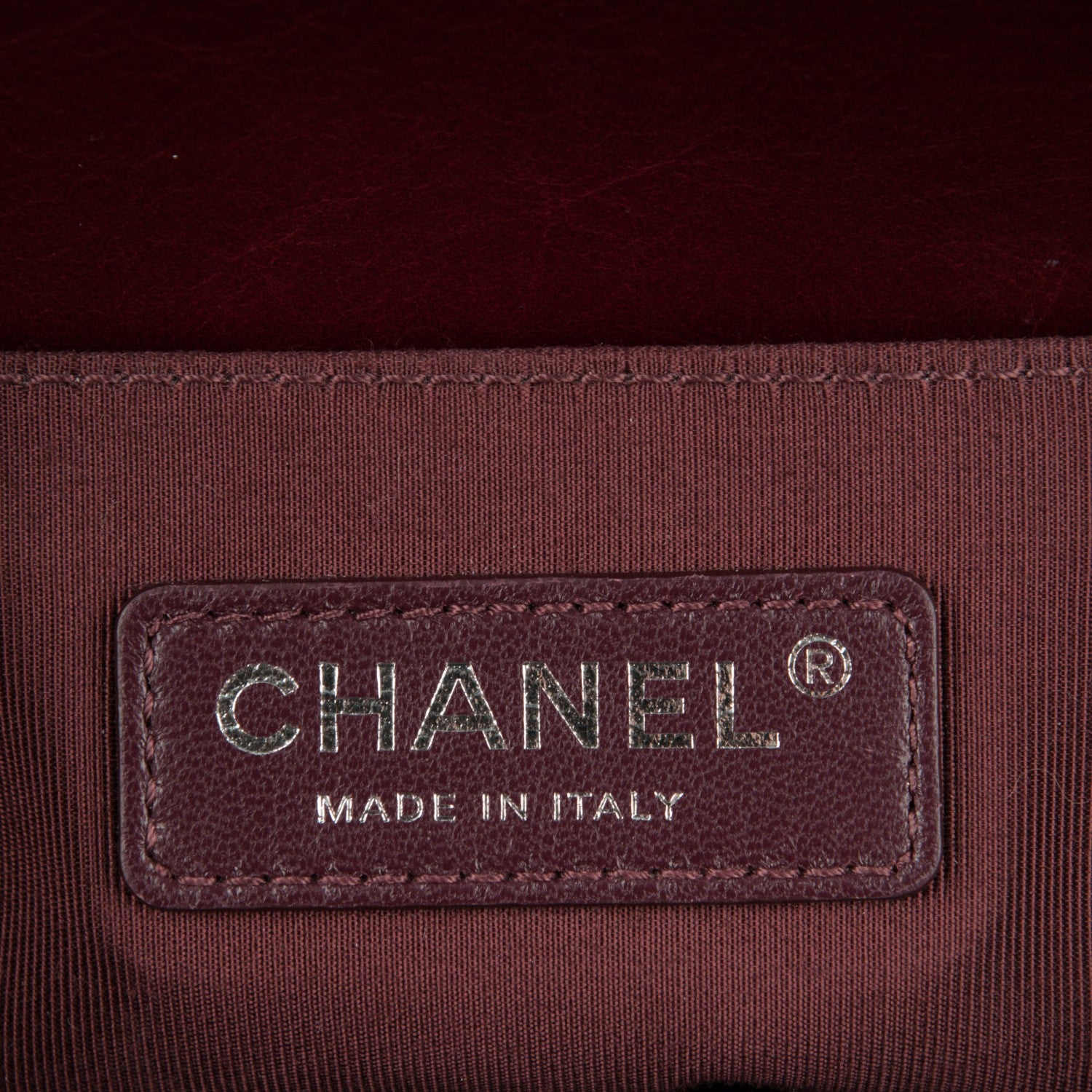 Chanel Glazed Calfskin Quilted Small Boy Chained Flap Burgundy 6 of 7