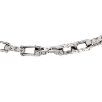 Louis Vuitton Monogram Chain Necklace Silver 4 of 4
