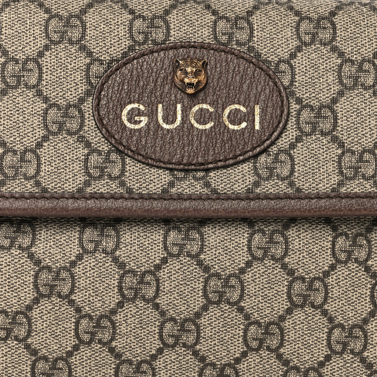 GG Supreme Monogram Neo Vintage Web Belt Bag Brown