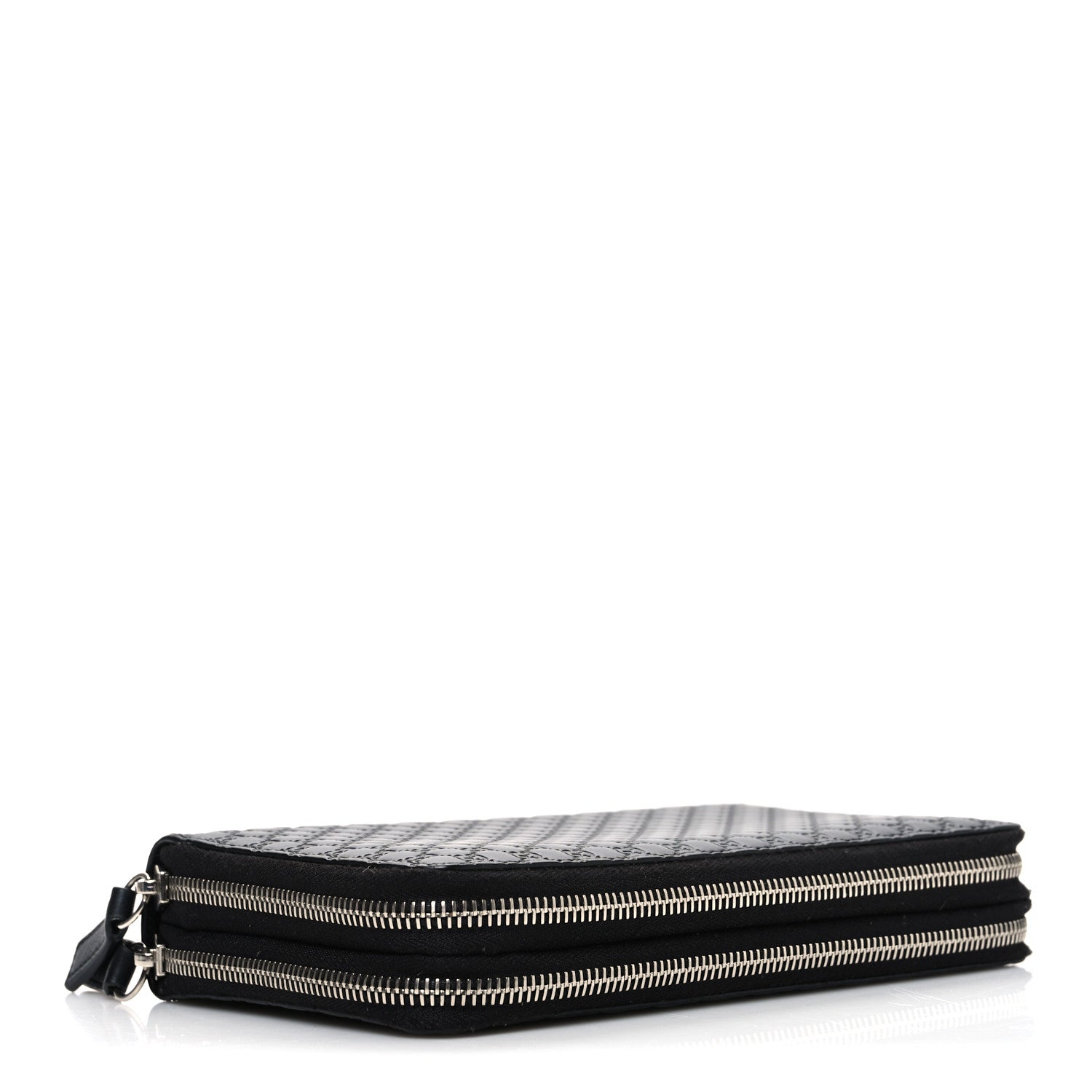 Gucci Microguccissima Zip Around Top Handle Travel Wallet Black 4 of 9