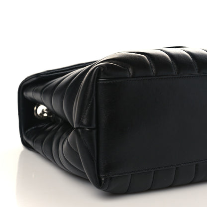 Saint Laurent Calfskin Y Quilted Monogram Medium Loulou Chain Satchel Black 8 of 9