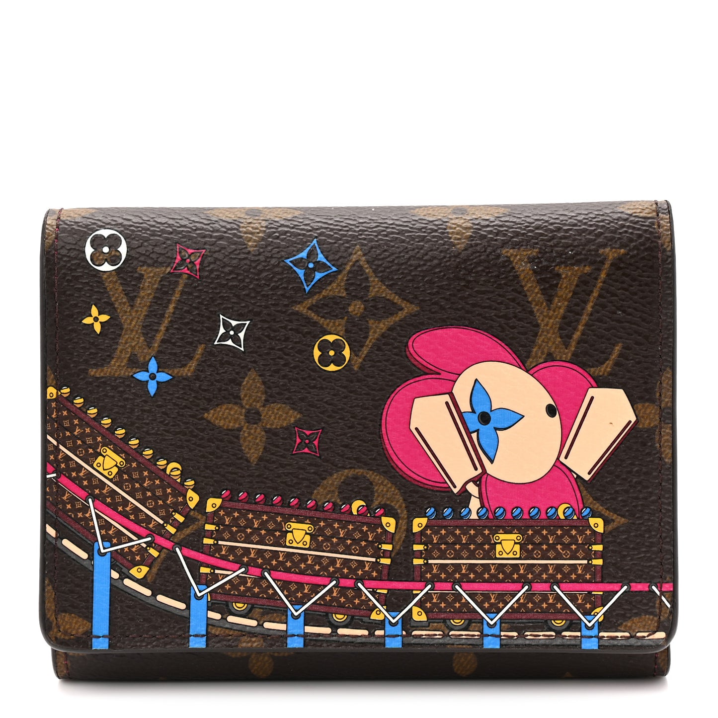 Monogram 2020 Christmas Animation Roller Coaster Victorine Wallet Pivoine