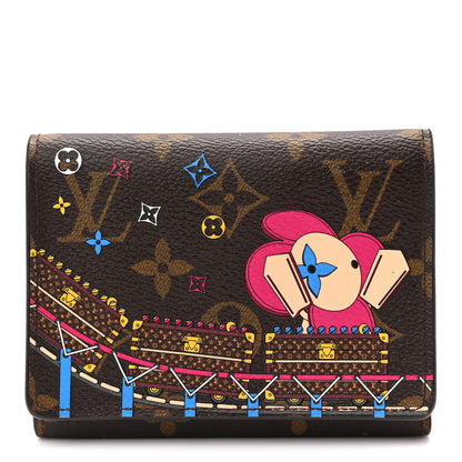 Louis Vuitton Monogram 2020 Christmas Animation Roller Coaster Victorine Wallet Pivoine 1 of 8