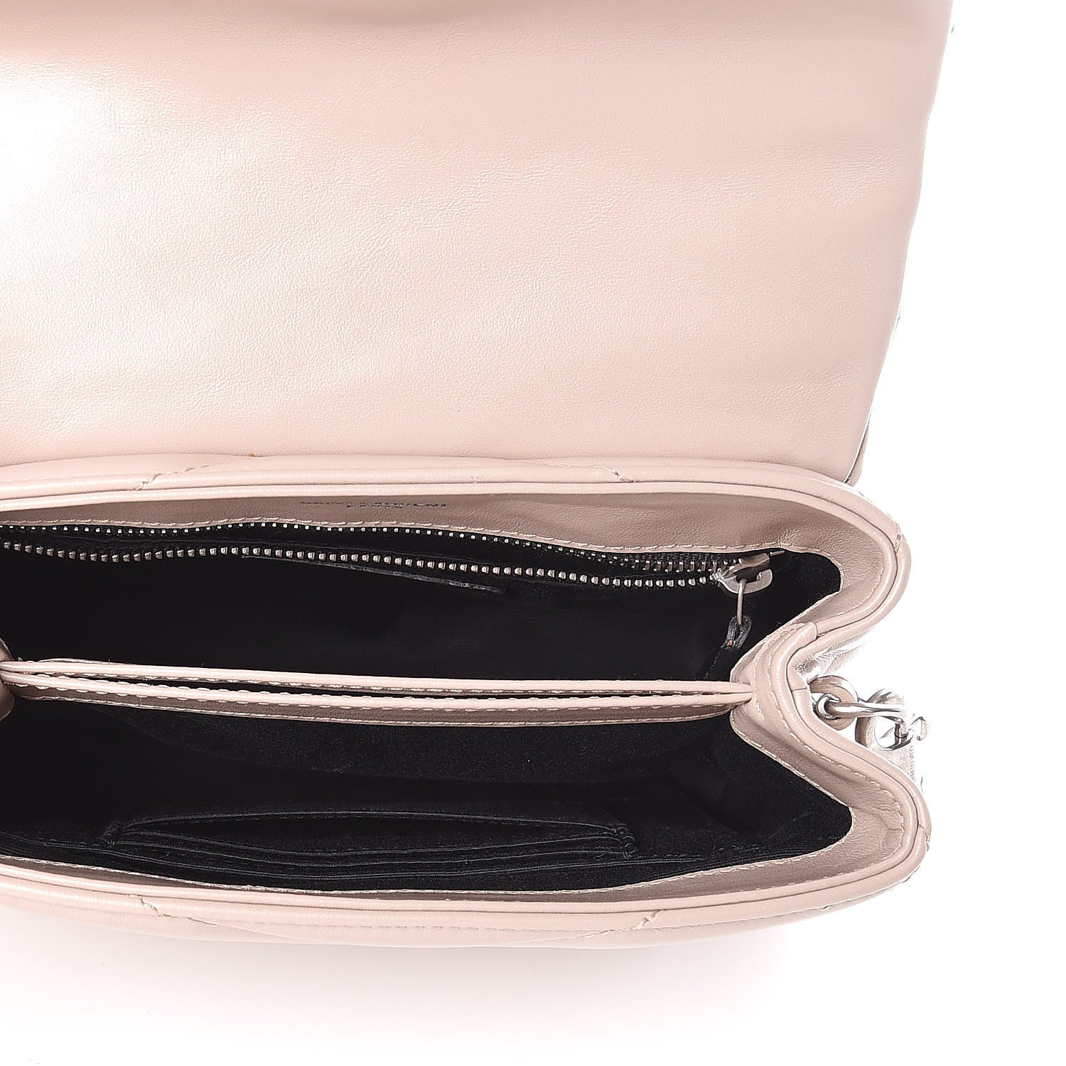 Saint Laurent Calfskin Y Quilted Monogram Toy Loulou Satchel Light Natural 5 of 11