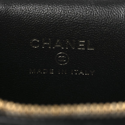Chanel Lambskin Quilted Mini Enamel Vanity Case With Chain Black 6 of 12